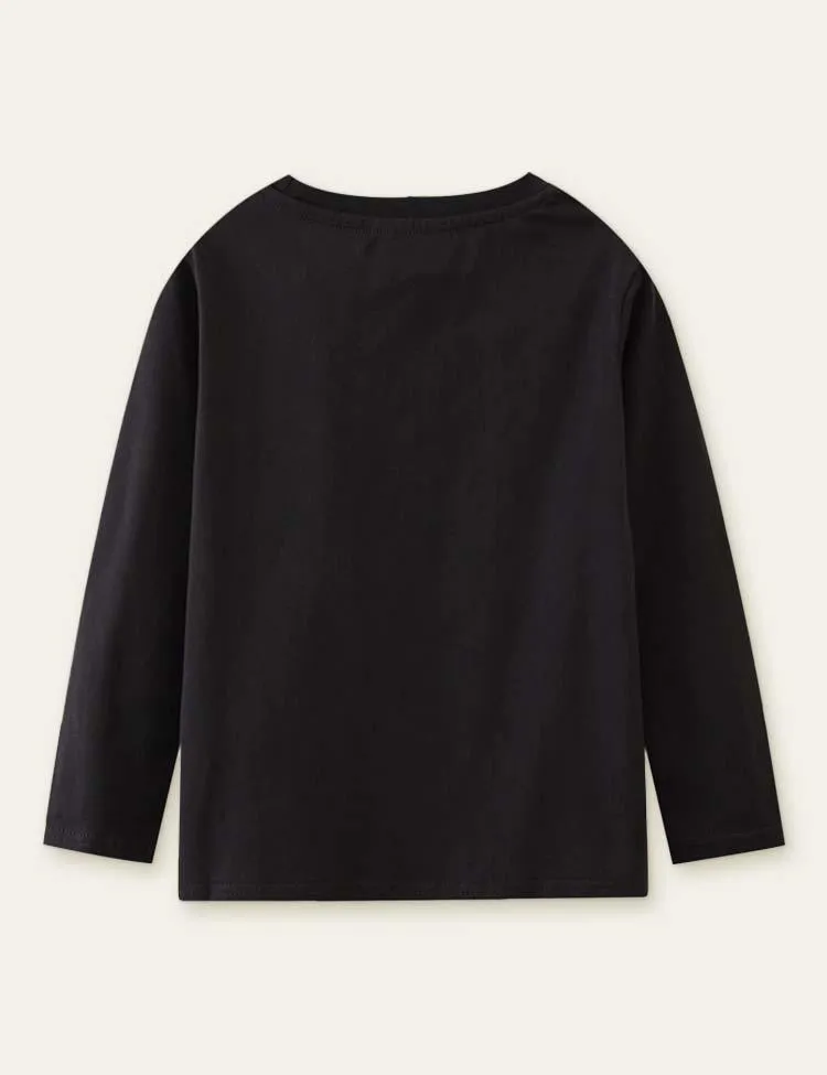 Glowing Animal Printed Long Sleeve T-shirt - Image 3