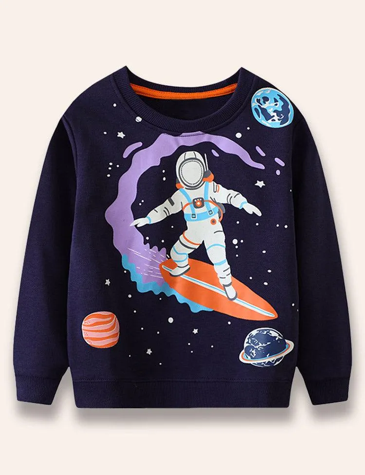 Glowing Astronaut Sweatshirt - Image 2