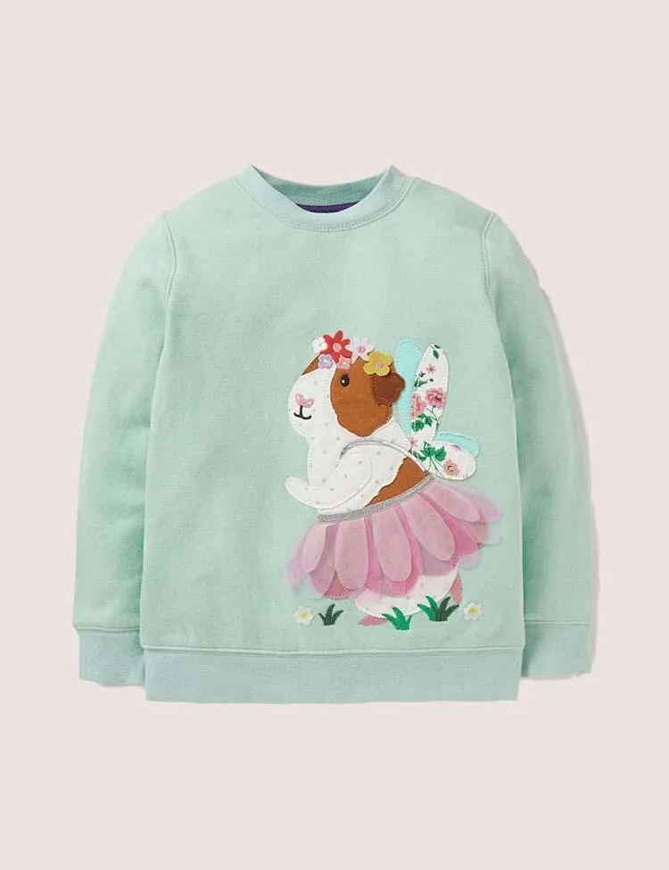 Guinea Pig Appliqué Sweatshirt