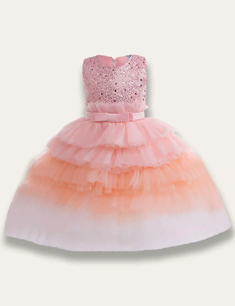 Gradient Tulle Princess Party Dress - Image 3