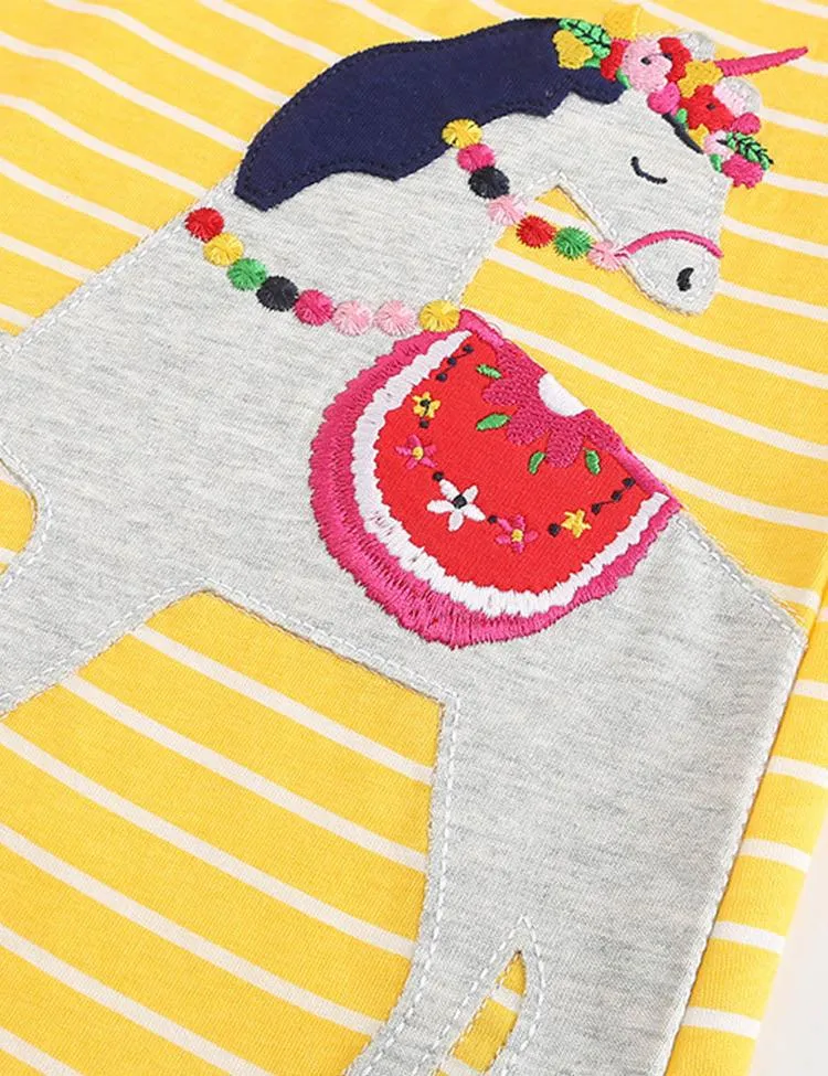 Grey Horse Appliqué Vest Dress - Image 4