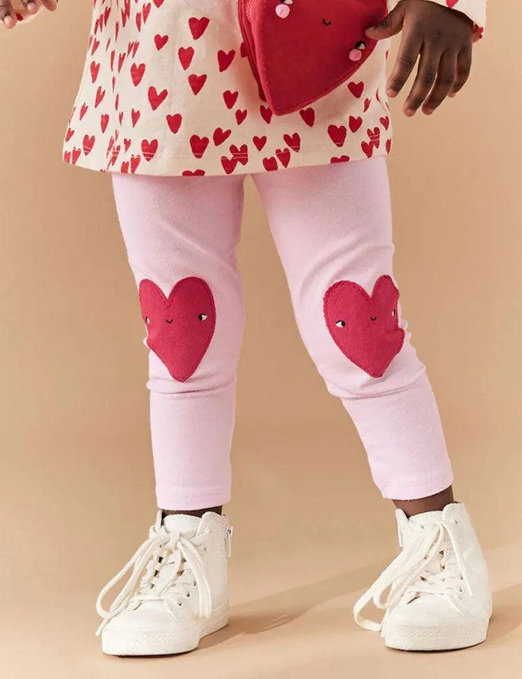 Heart Embroidered Leggings - Image 4