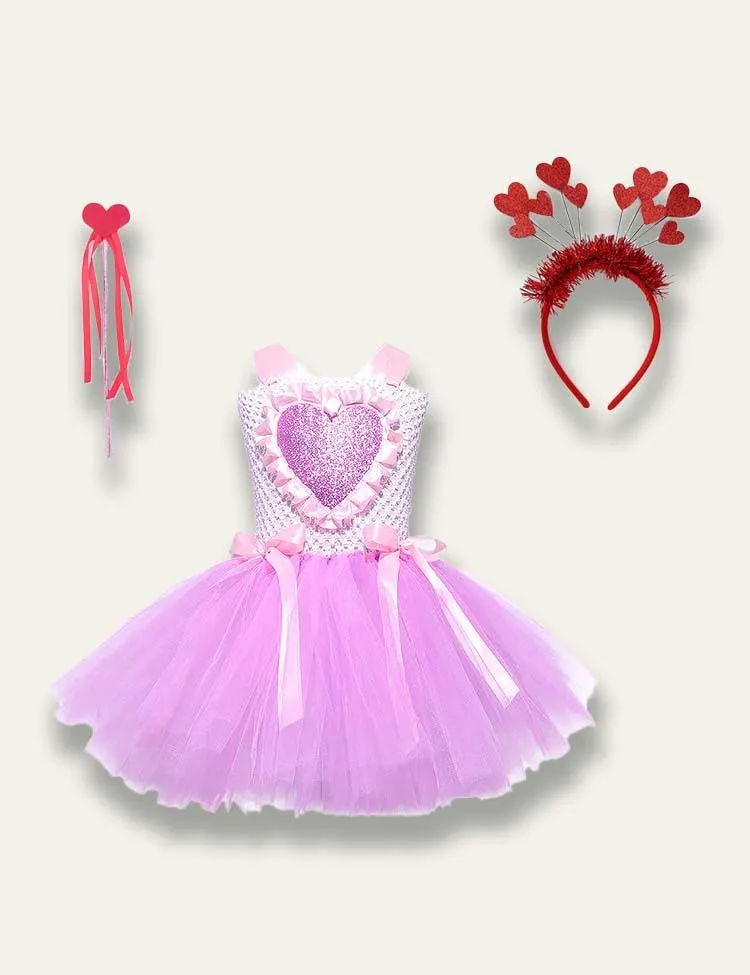 Heart Embroidered Tulle Princess Party Dress - Image 2