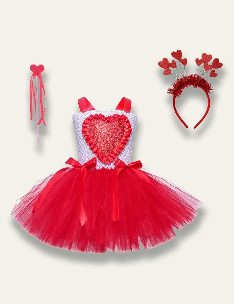 Heart Embroidered Tulle Princess Party Dress - Image 3