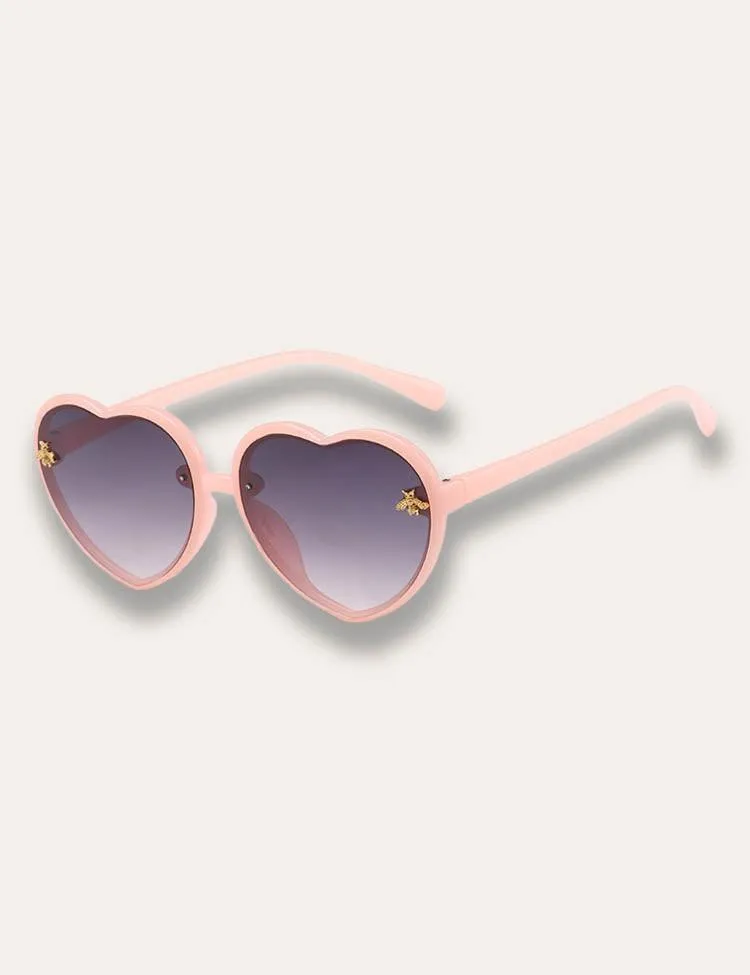 Heart Frame Little Bee Sunglasses - Image 3