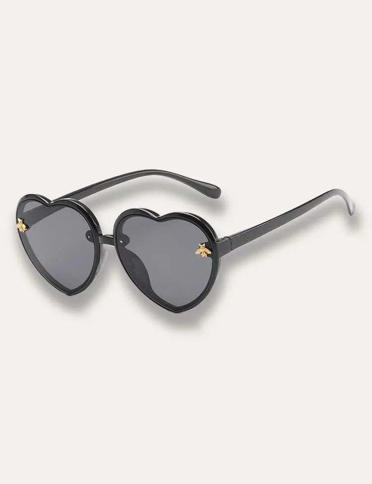 Heart Frame Little Bee Sunglasses - Image 5