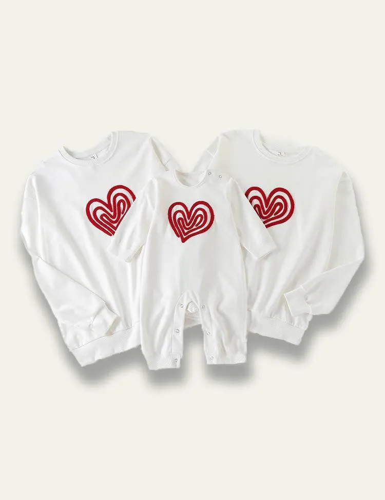 Heart Printed Family Matching Sweatshirt - Image 2