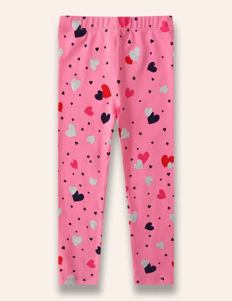 Heart Printed Leggings