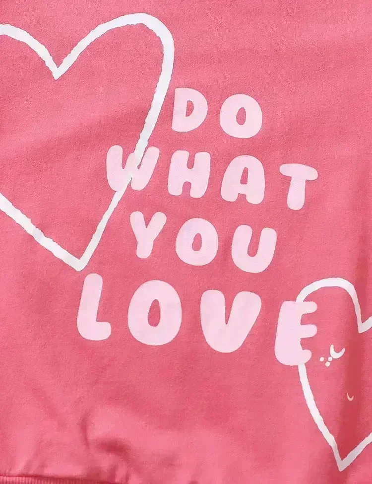 Heart Printed Sweatshirt Set - Image 2