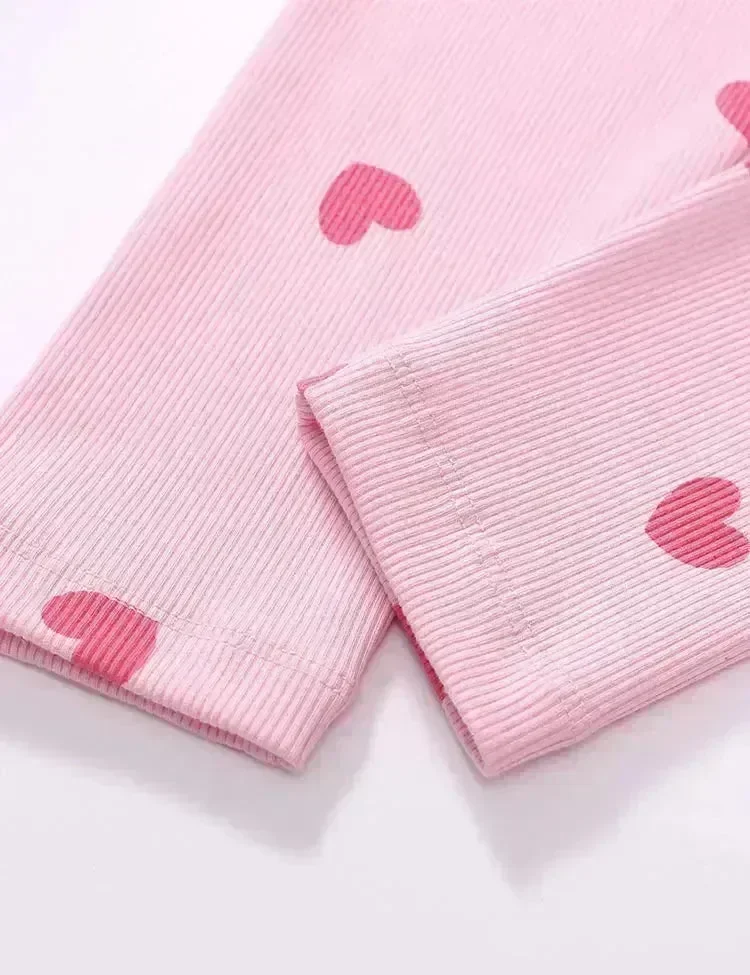Heart Printed Sweatshirt Set - Image 3