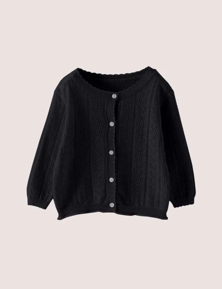 Hollow Knitted Cardigan - Image 3