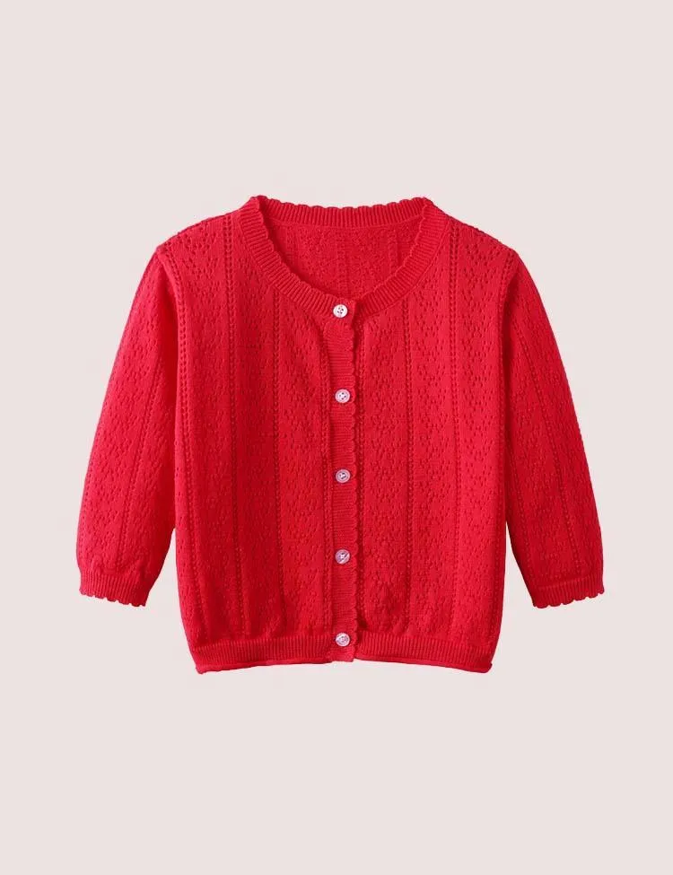 Hollow Knitted Cardigan - Image 4