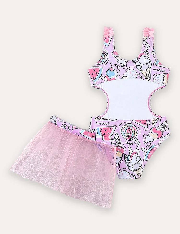 Ice Cream Printed Swimsuit Set - Image 2