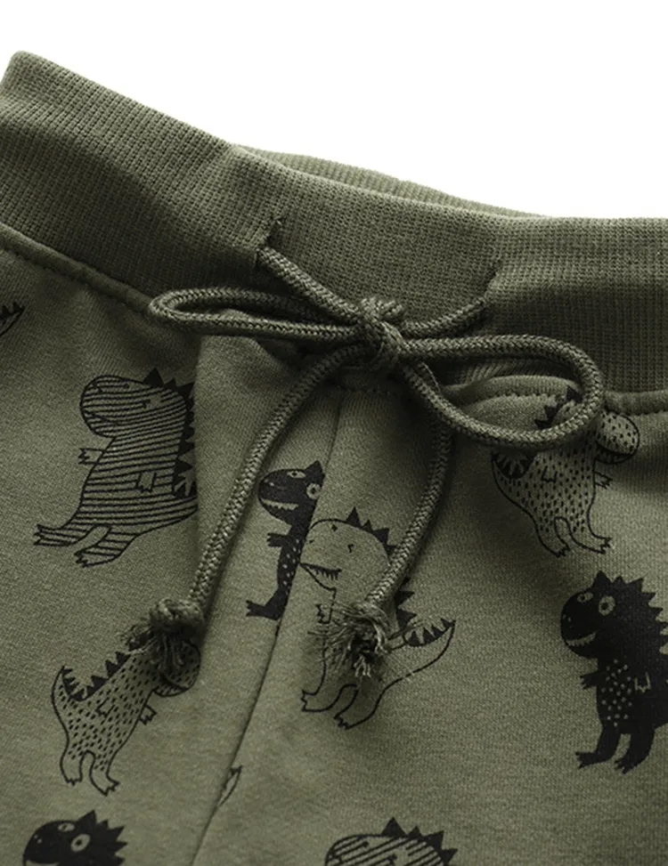 Illustration Dinosaur Printed Sweatpants - Image 4