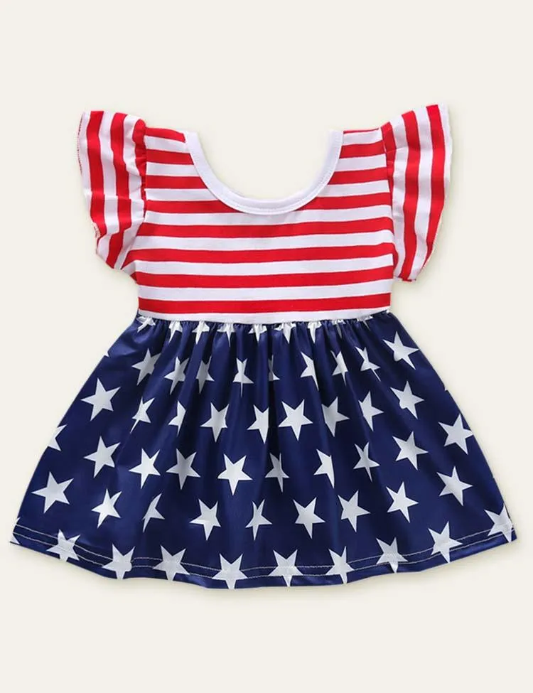 Independence Day Sleeveless Striped Dress - Image 8