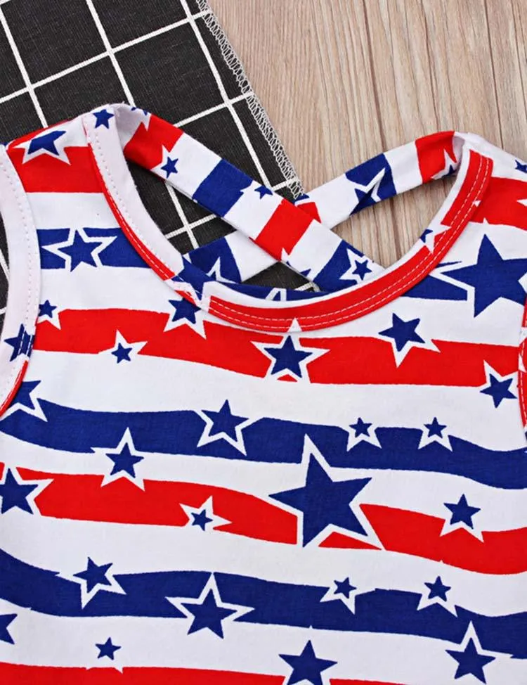 Independence Day Star Printed Mesh Dress - Image 3