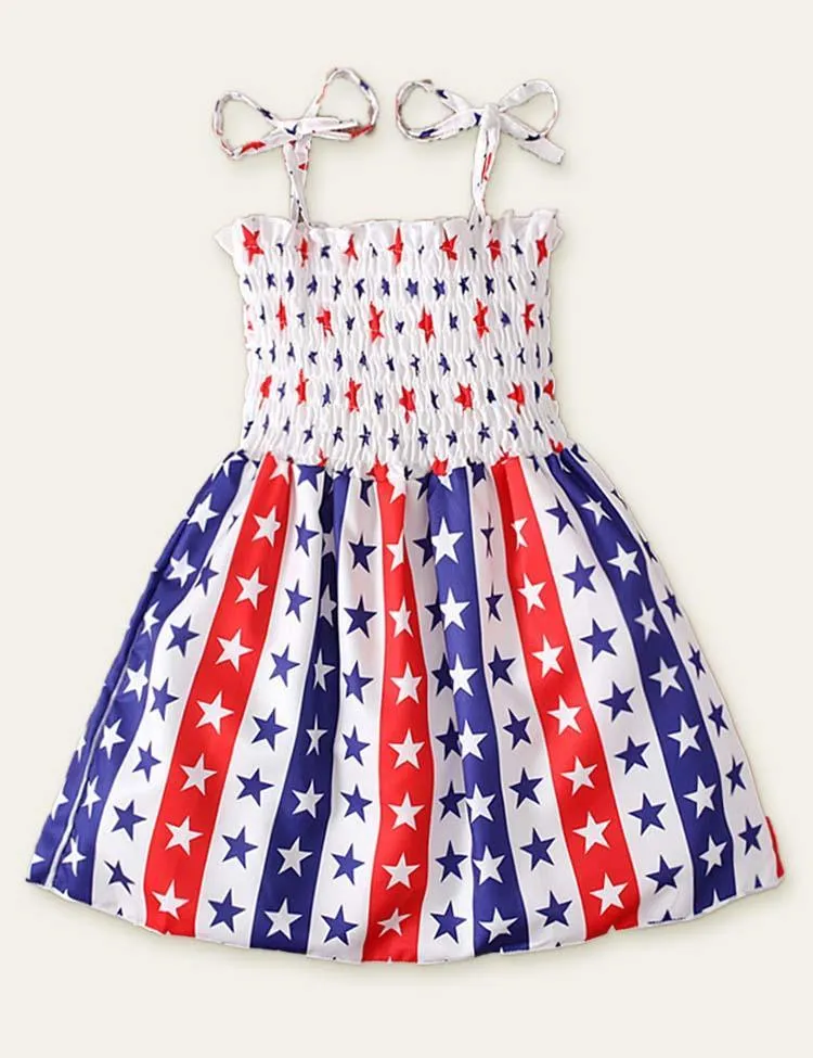 Independence Day Striped Sleeveless Dress
