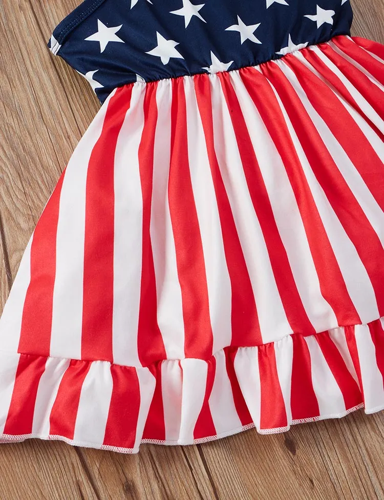 Independence Day Suspender Bow Dress - Image 3