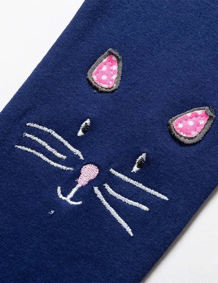 Kitten Embroidered Leggings - Image 4
