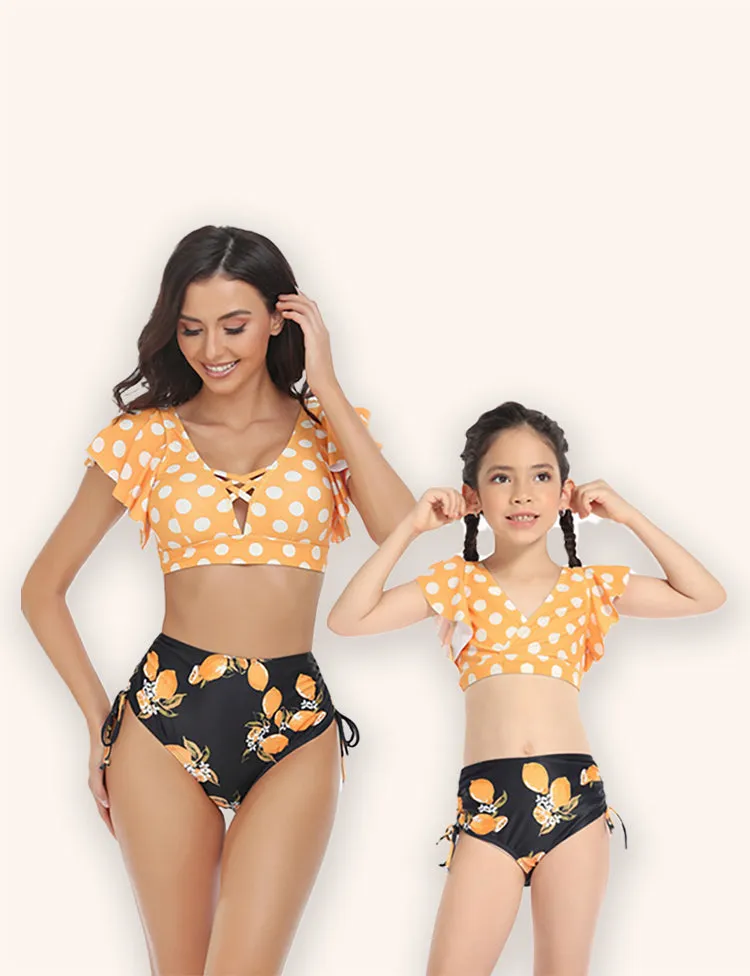 Leaf Flowers Parent-Child Bikini - Image 2