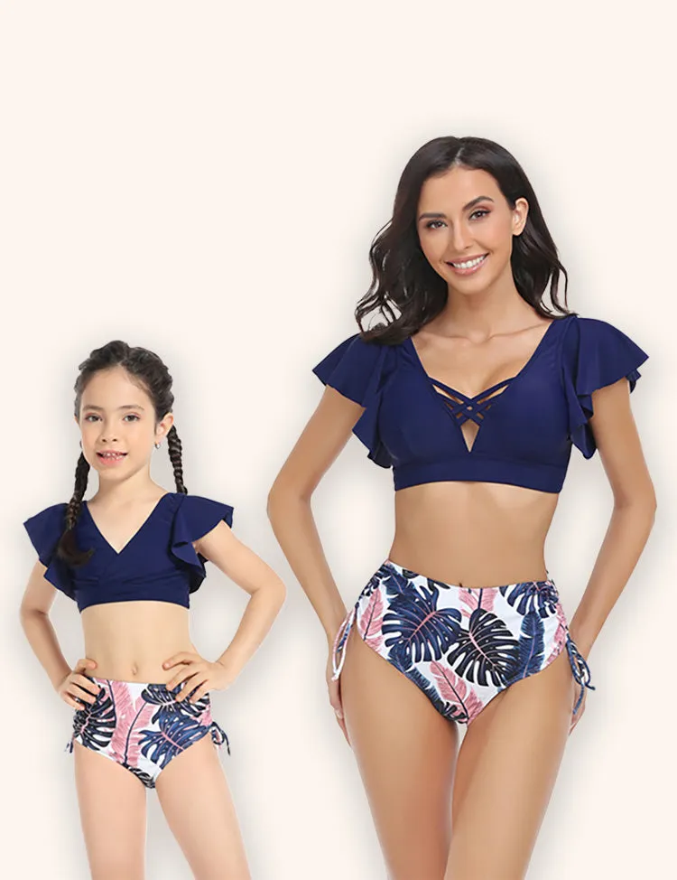 Leaf Flowers Parent-Child Bikini - Image 3