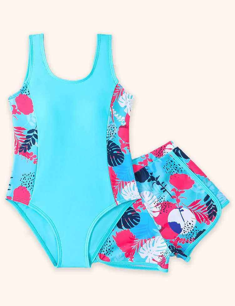 Leaf Printed Swimsuit Set - Image 2