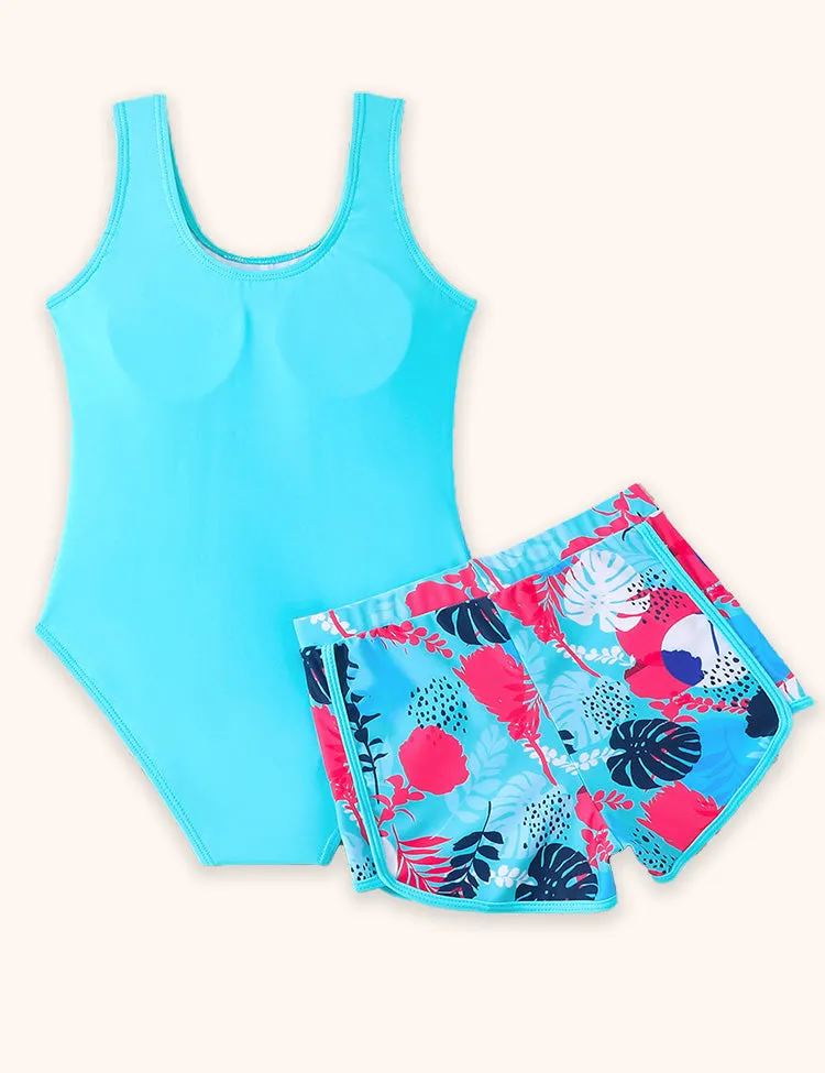 Leaf Printed Swimsuit Set - Image 5