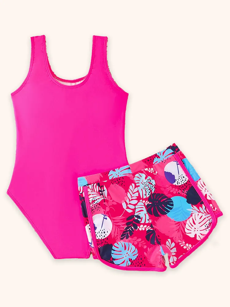Leaf Printed Swimsuit Set - Image 6