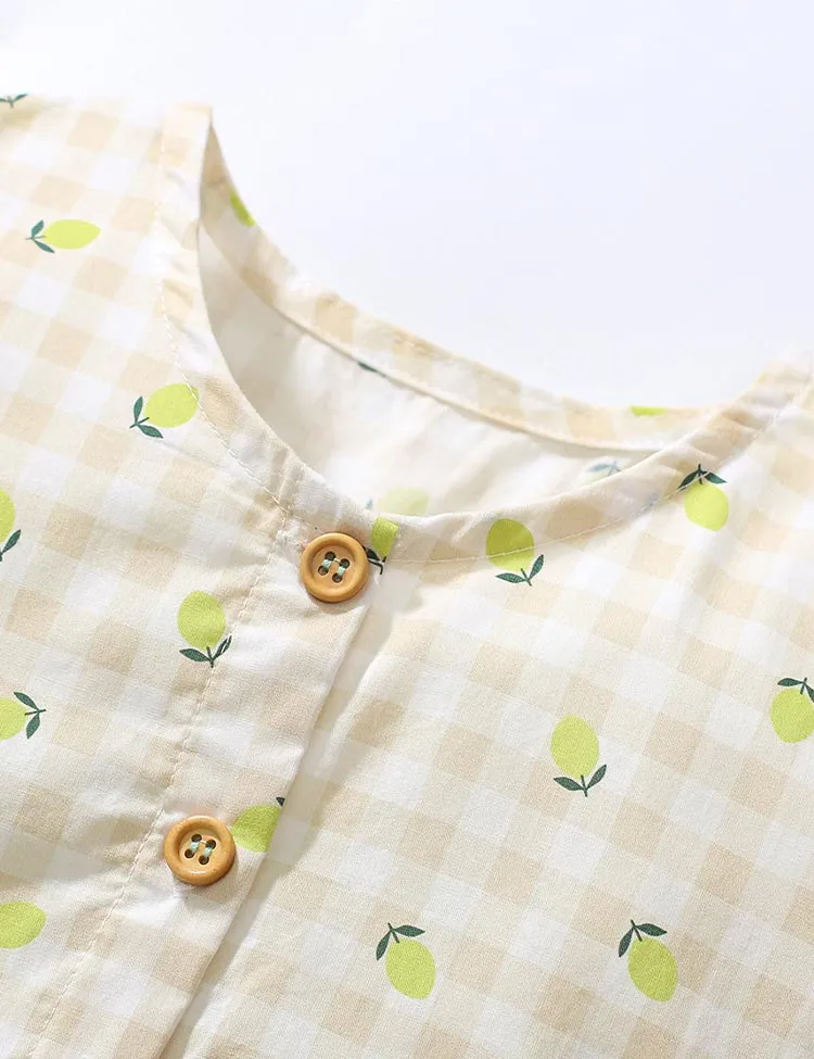 Lemon Printed Botton Dress - Image 3