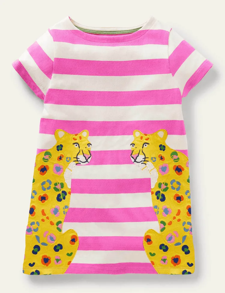 Leopard Appliqué Dress