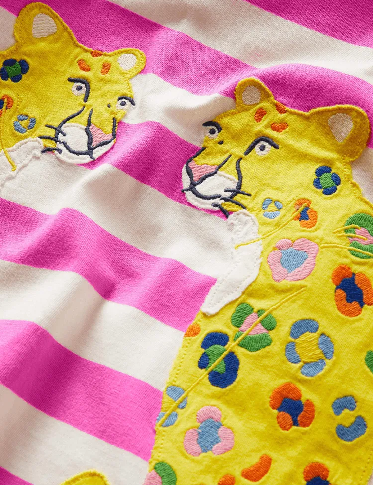 Leopard Appliqué Dress - Image 3