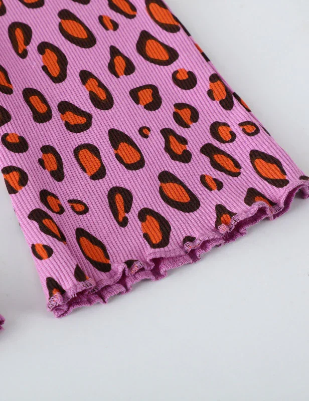 Leopard Print Flared Leggings - Image 4