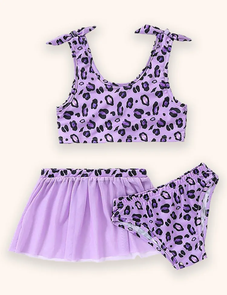 Leopard Printed Split Swimsuit