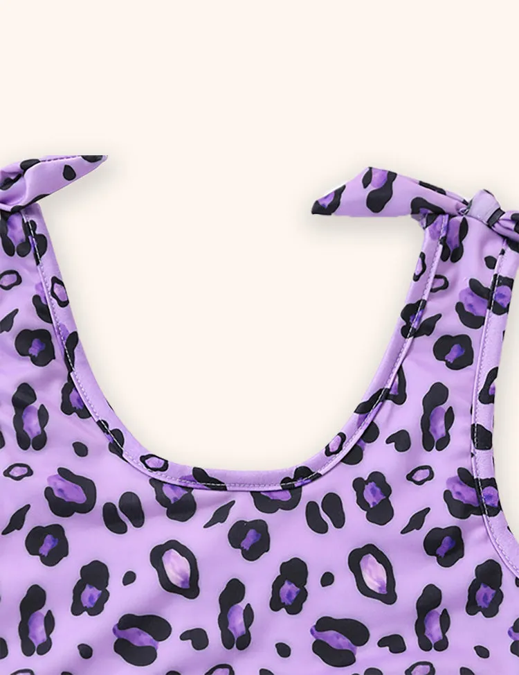 Leopard Printed Split Swimsuit - Image 3
