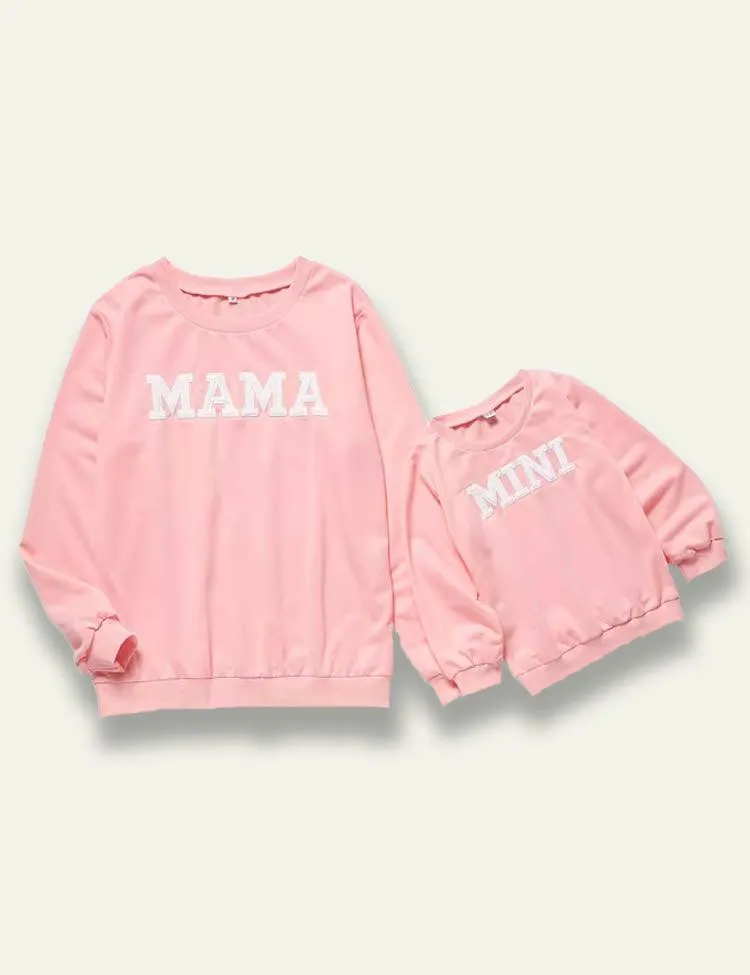 Letter Printed Family Matching Sweatshirt