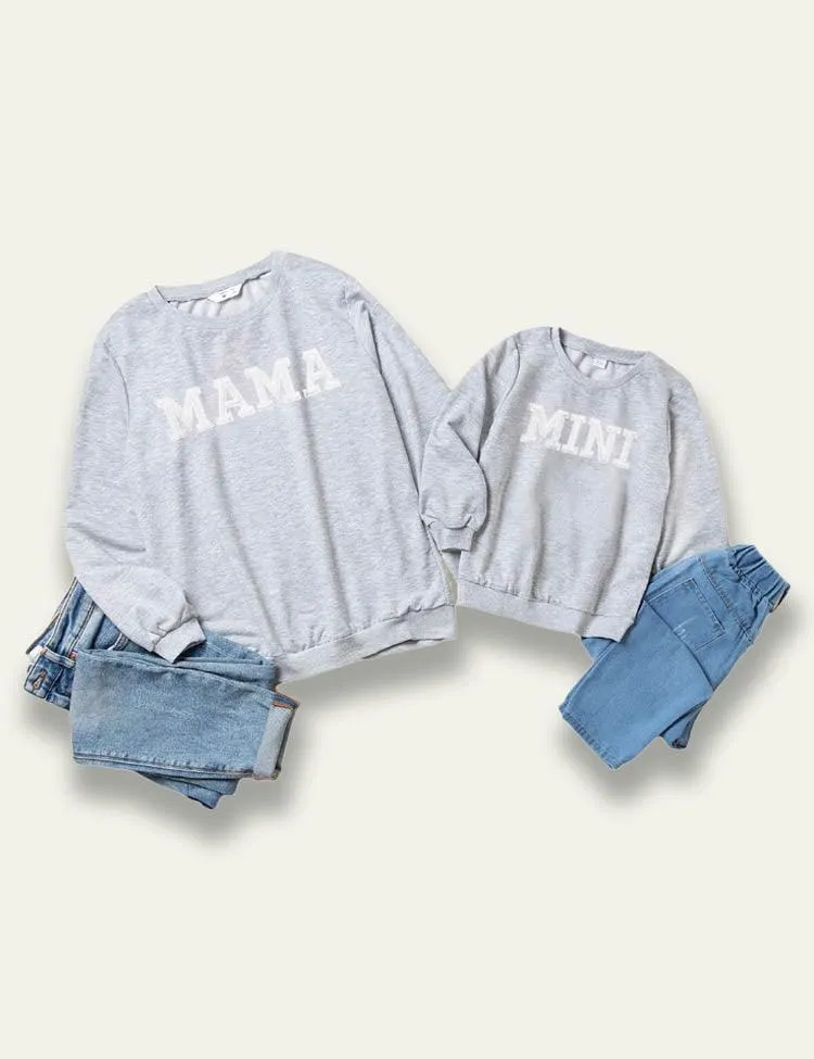 Letter Printed Family Matching Sweatshirt - Image 2