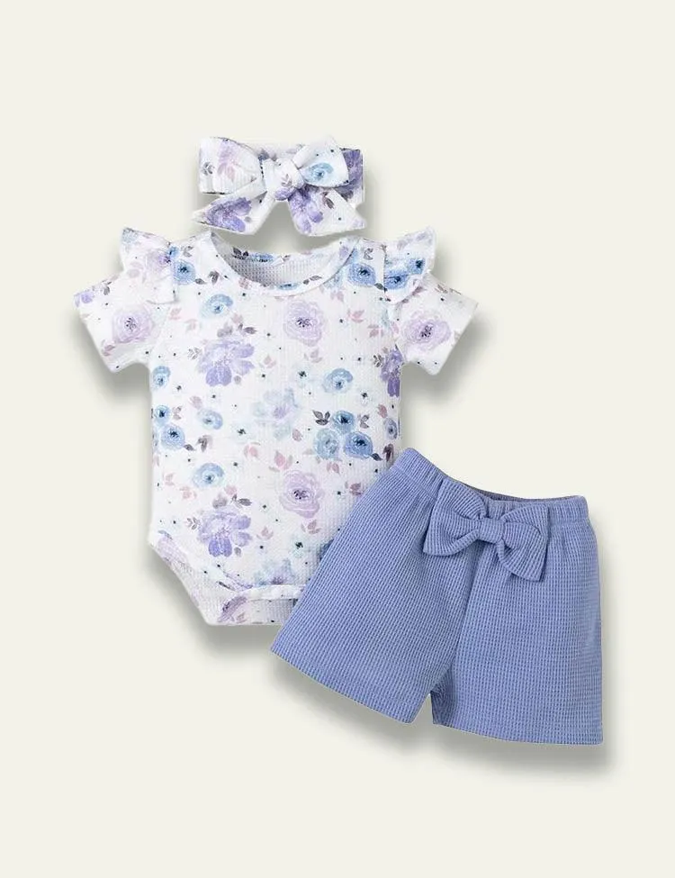 Letter Printed Romper+Floral Skirt - Image 10