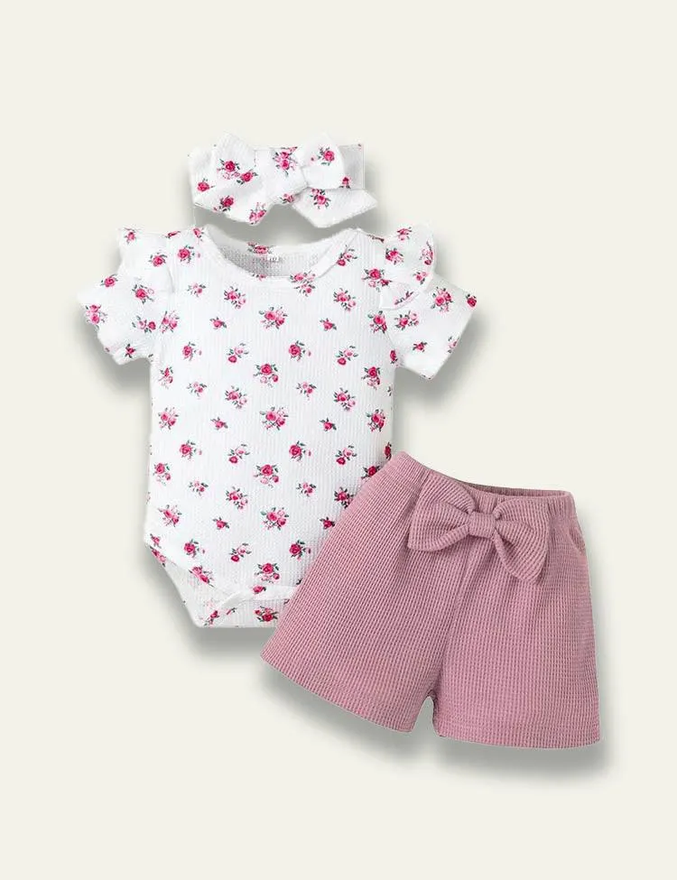 Letter Printed Romper+Floral Skirt - Image 11