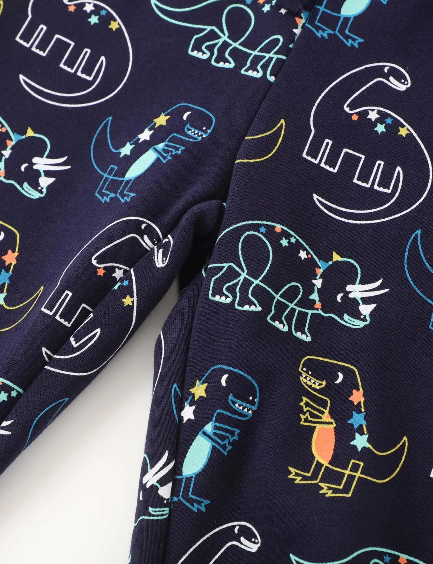 Line Printed Dinosaur Cartoon Casual Trousers - Image 4