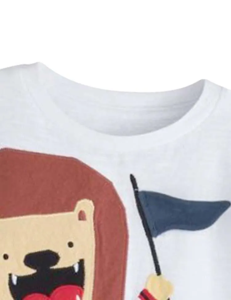 Lion Appliqué Zebra Printed Set - Image 3