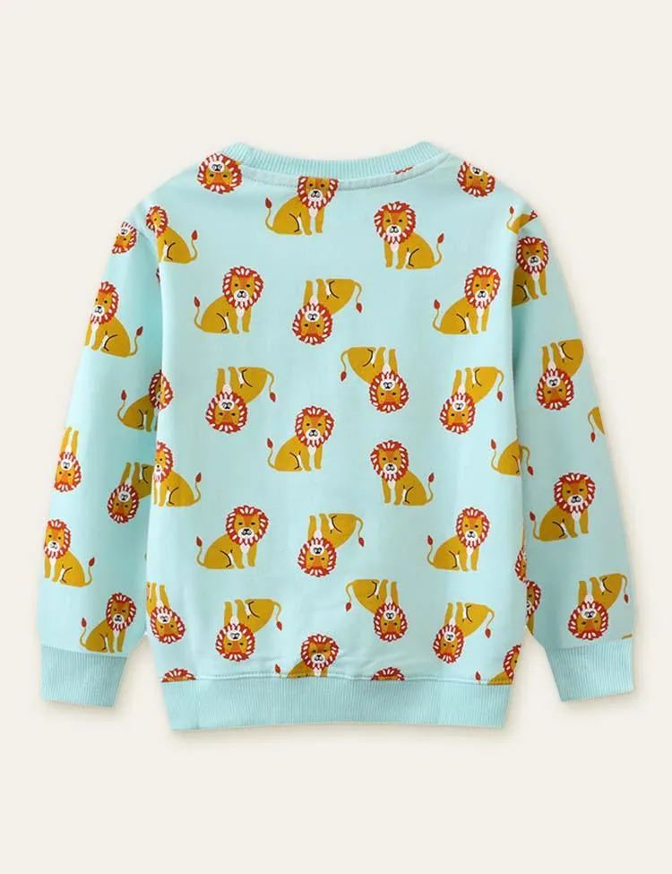 Lion Full Printed Sweatshirt - Image 2