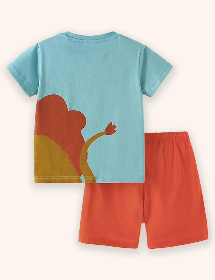Lion Printed T-shirt Set - Image 2