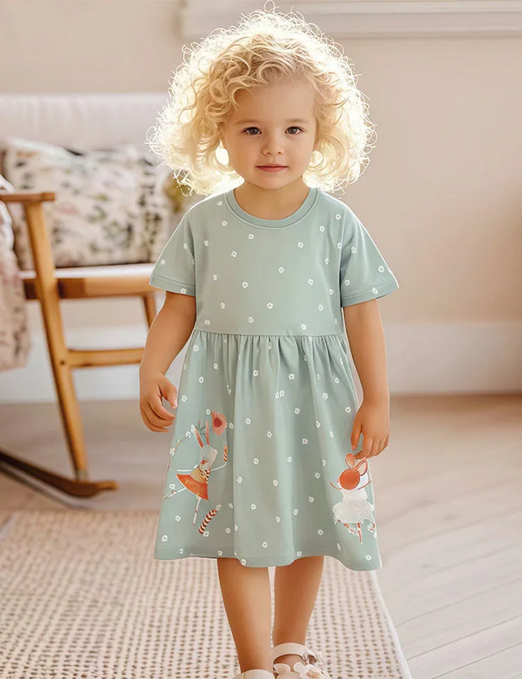 Little Animal Friend Printed Dress - Image 4