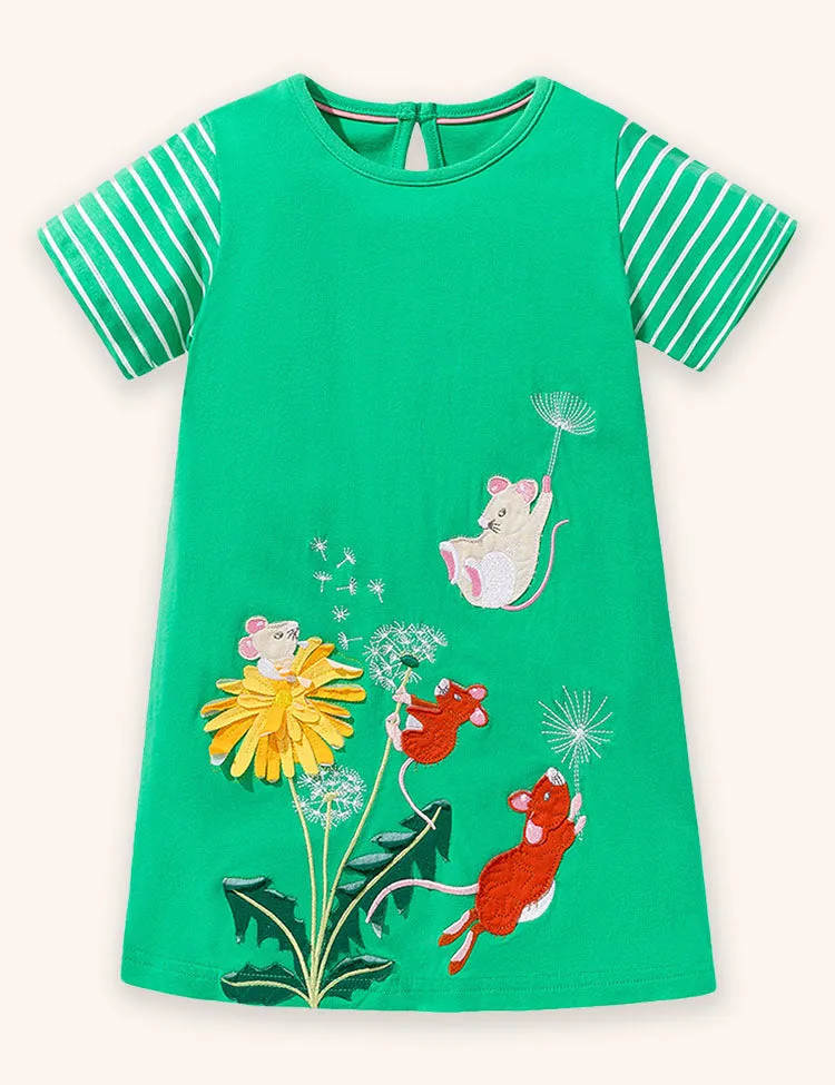 Little Mouse Applique Dress