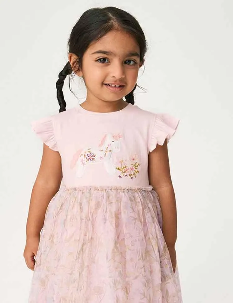 Little Pony Appliqué Tulle Dress - Image 3