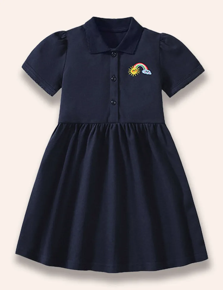 Little Rainbow Embroidered Dress - Image 3