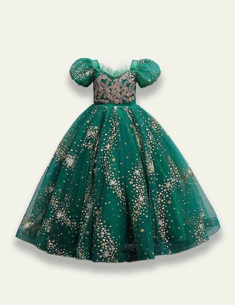 Long Sequin Mesh Party Dress - Image 2