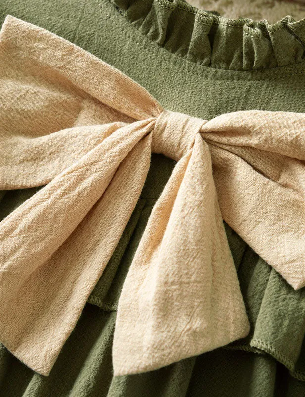 Long Sleeve Bow Princess Dress - Image 4