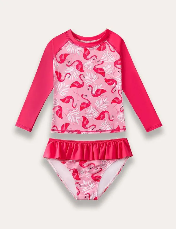 Long Sleeved Split Body Swimsuit