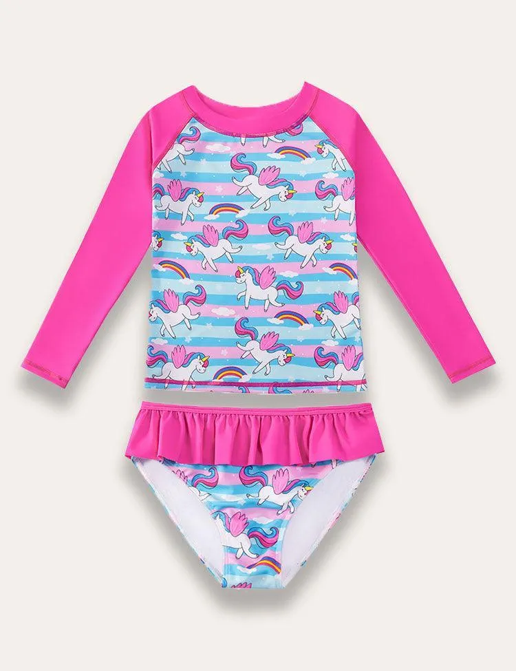 Long Sleeved Split Body Swimsuit - Image 2